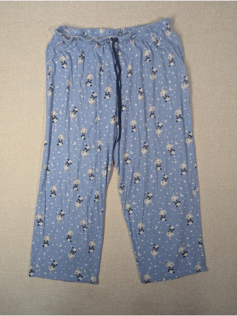 Jockey Plus Size 1X Blue Dog Print Lounge Pajama Pants